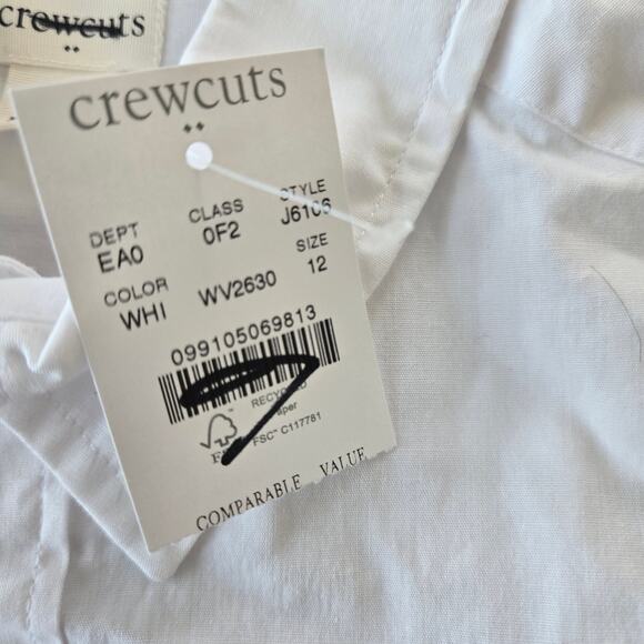 J. Crew Factory Crewcuts Kids' Long-Sleeve Flex Washed Shirt Size 12 NWT - Picture 5 of 7